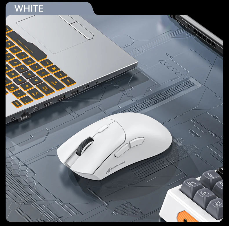 Attack Shark R1 Wireless Mouse Bluetooth Gaming Mouse PAW3311 Sensor,1000Hz Return-rate,Tri-mode,Ergonomic,Rechargeable