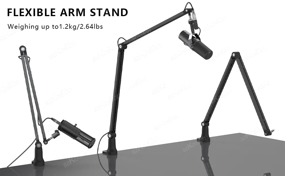 Adjustable Metal Microphone Stand for Gaming Streaming USB Condenser Mic Suspension Scissor Boom Arm for A8 A6V K688 K669 K658