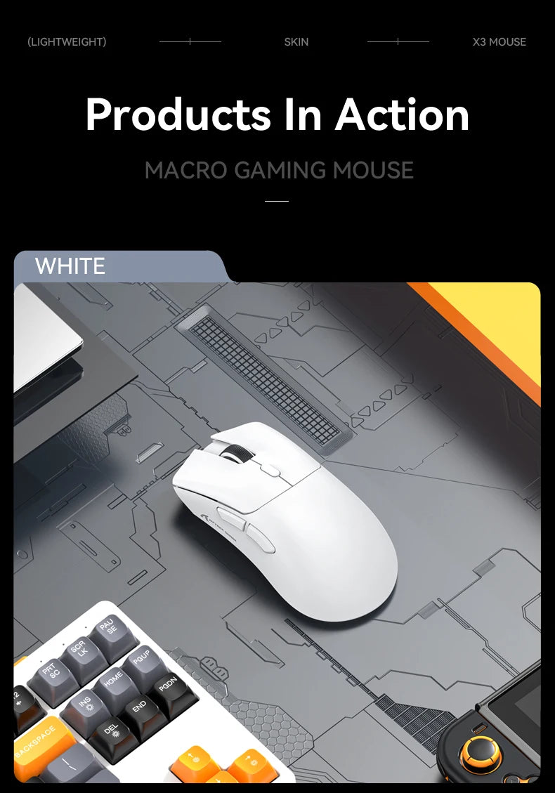 Attack Shark R1 18000dpi Wireless Mouse, 1000Hz, Tri-mode Connection, PAW3311,Macro Gaming Mouse